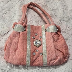 3/$10 Pink and Silver Textured Shoulder Bag